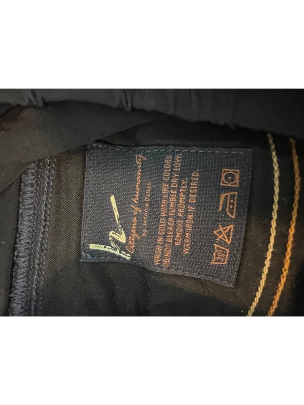 Maternity Pants size 30 Daydreamer By Dear John Blue Denim Jeans With Black Stre - Picture 6 of 8